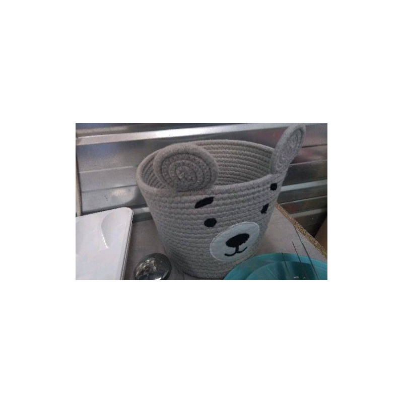 PANIERE OURSON GRIS PM