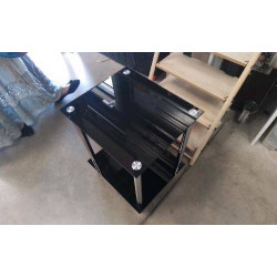 SELETTE NOIRE 2 ETAGERES 