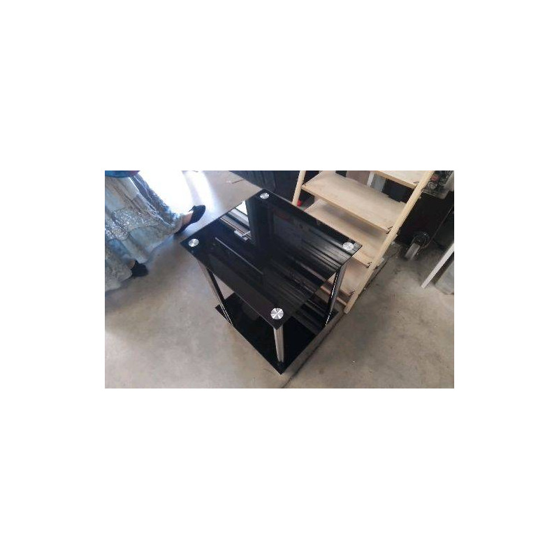 SELETTE NOIRE 2 ETAGERES 