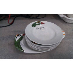 PLAT + ASSIETTES FOIE GRAS 