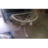 CONSOLE FER VERRE BISEAUTE 