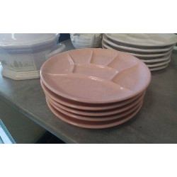ASSIETTES A FONDUE ROSES 