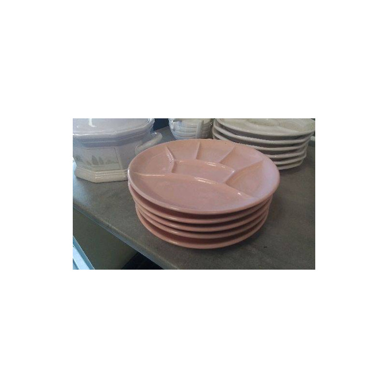 ASSIETTES A FONDUE ROSES 