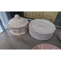 ASSIETTES A FONDUE + SALADIER 