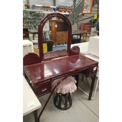 COIFFEUSE ROTIN + TABOURET 