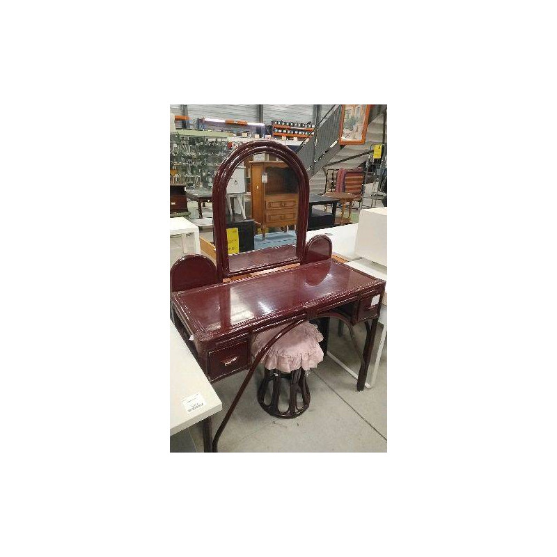 COIFFEUSE ROTIN + TABOURET 